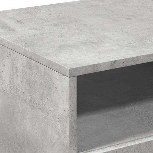 Sofabord med LED-lys 90x49x40 cm betongrå
