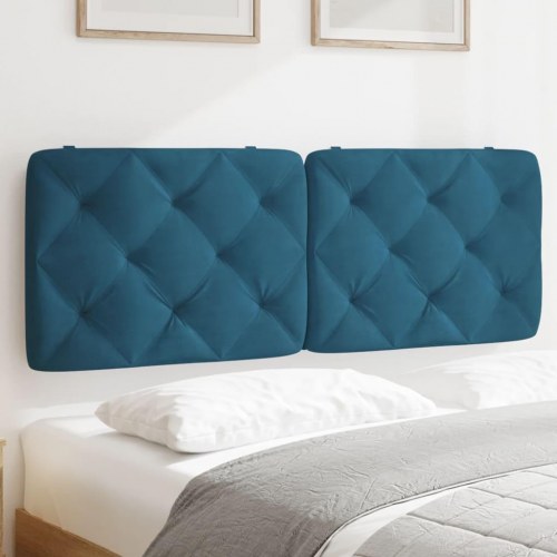 Gavlpude 140 cm i velour - blå