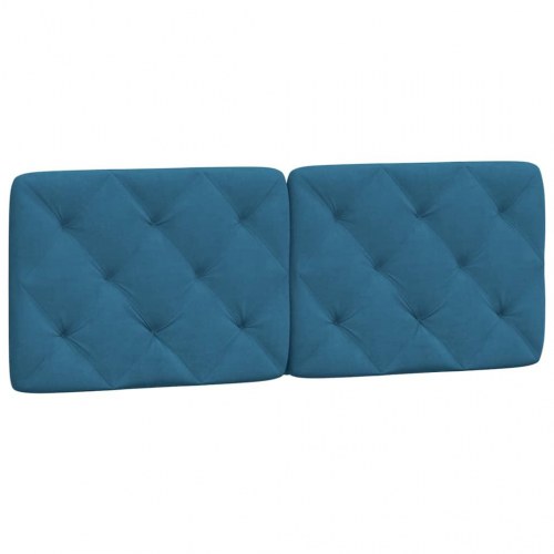 Gavlpude 140 cm i velour - blå