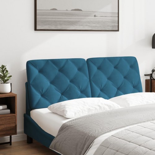 Gavlpude 140 cm i velour - blå