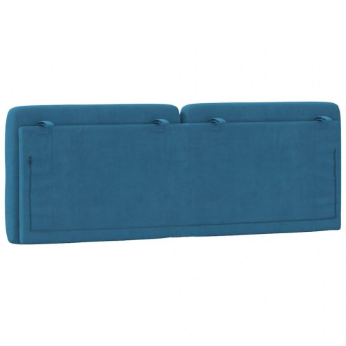 Gavlpude 140 cm i velour - blå