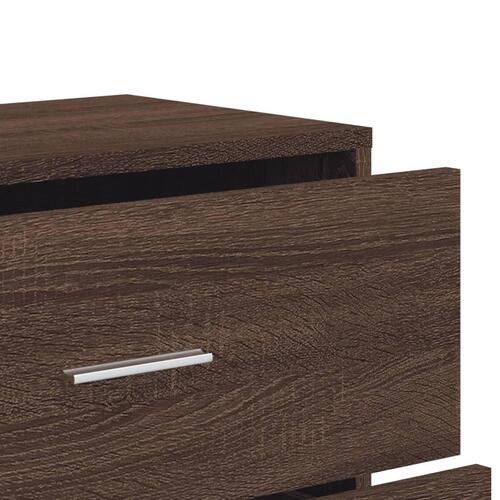 Skænk 60x31x84 cm konstrueret træ brun egetræsfarve