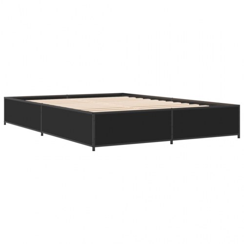 Sengestel 135 x 190 cm med lameller - sort