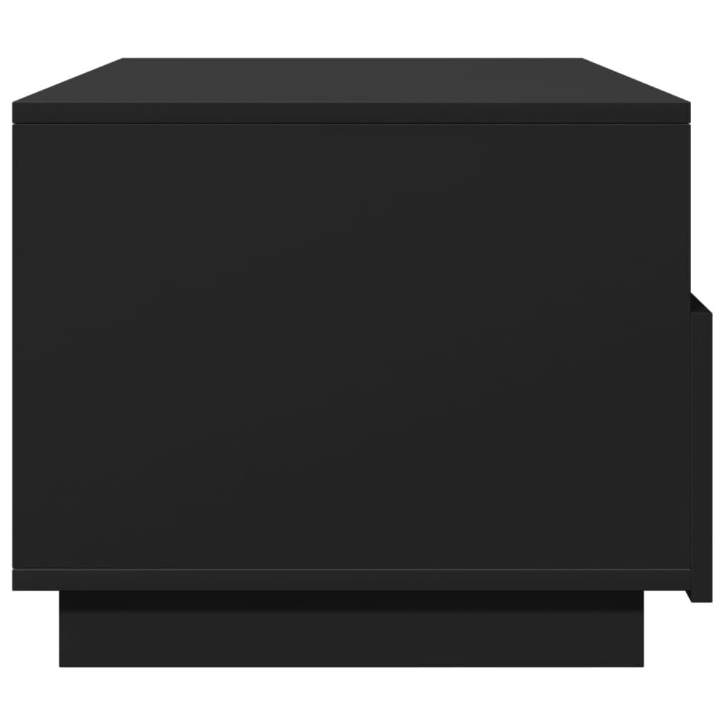 Sofabord med LED-lys 90x49x40 cm sort
