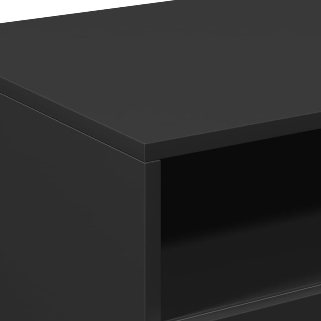 Sofabord med LED-lys 90x49x40 cm sort