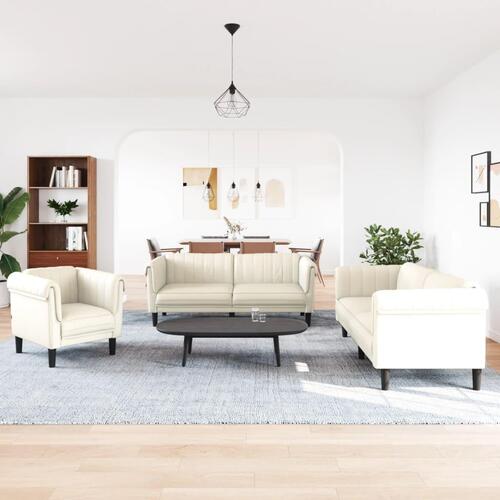 3 personers sofa velour cremefarvet