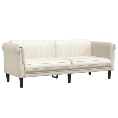 3 personers sofa velour cremefarvet