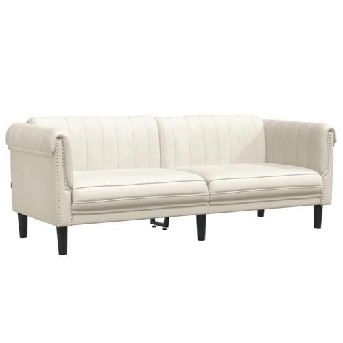 3 personers sofa velour cremefarvet