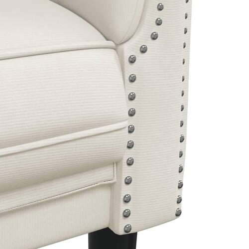 3 personers sofa velour cremefarvet