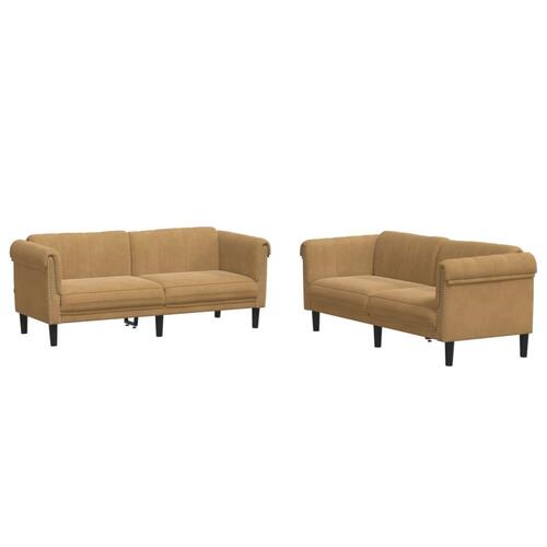 2 personers sofa velour brun