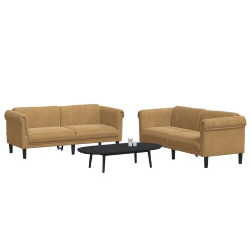 2 personers sofa velour brun