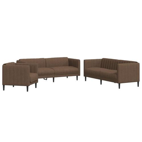 3 personers sofa stof brun