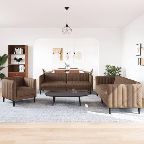3 personers sofa stof brun