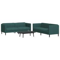 2 personers sofa stof mørkegrøn