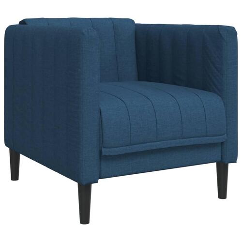 3 personers sofa stof blå