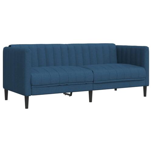 3 personers sofa stof blå