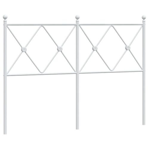 Sengegavl 120 cm metal hvid