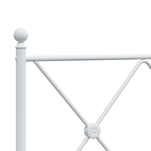 Sengegavl 120 cm metal hvid