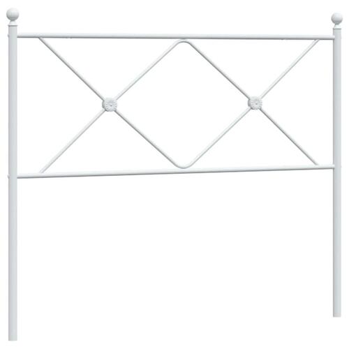 Sengegavl 100 cm metal hvid