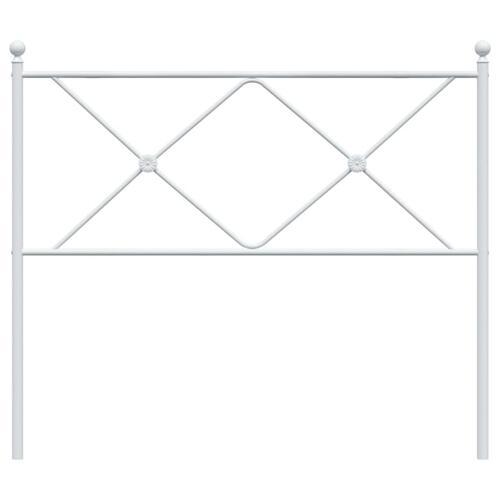 Sengegavl 100 cm metal hvid