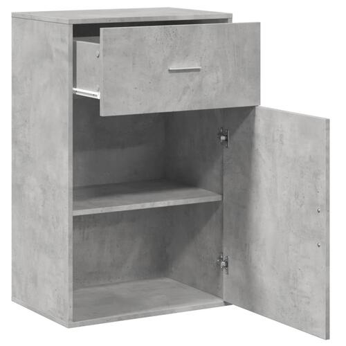Opbevaringsskab 56,5x39x90 cm konstrueret træ betongrå