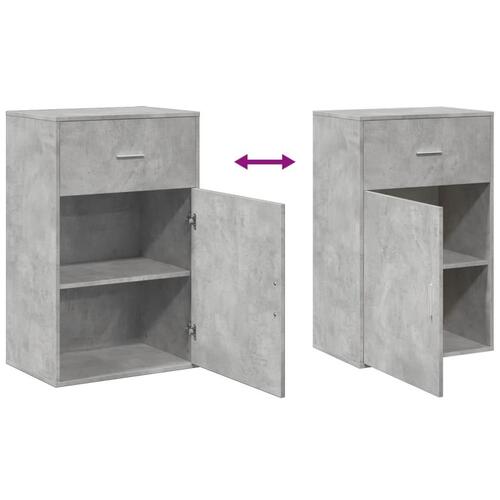 Opbevaringsskab 56,5x39x90 cm konstrueret træ betongrå