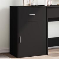 Opbevaringsskab 56,5x39x90 cm konstrueret træ sort