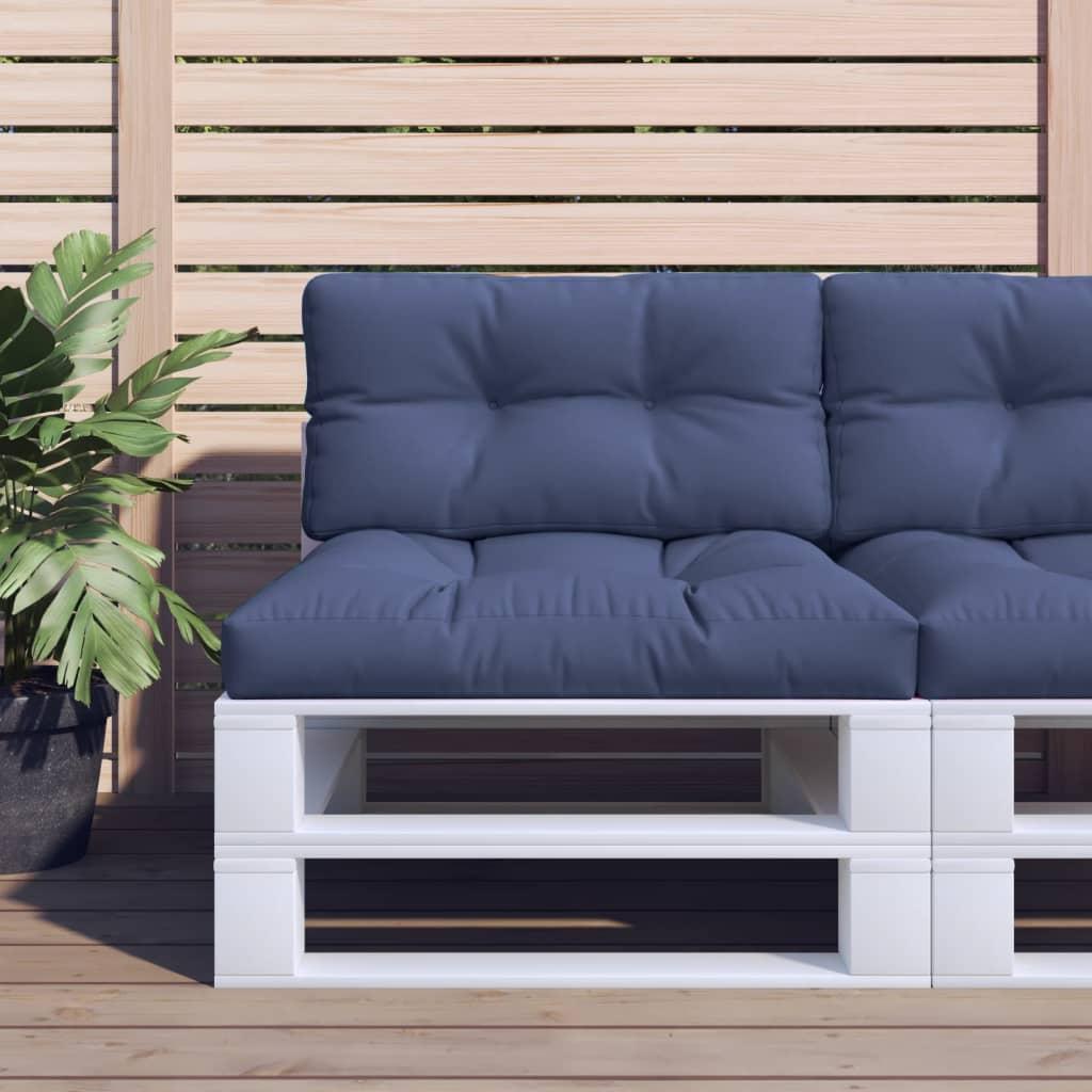Pallehynde 120x40x12 cm stof marineblå