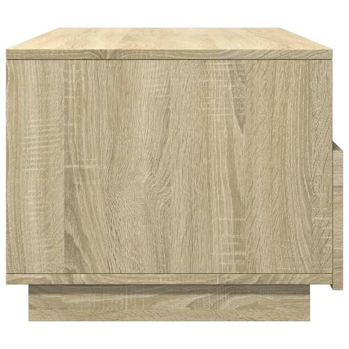 Sofabord med LED-lys 90x49x40 cm sonoma-eg