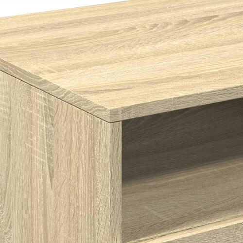 Sofabord med LED-lys 90x49x40 cm sonoma-eg