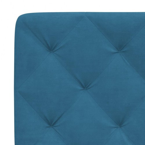 Gavlpude 120 cm i velour - blå, diamantquiltet