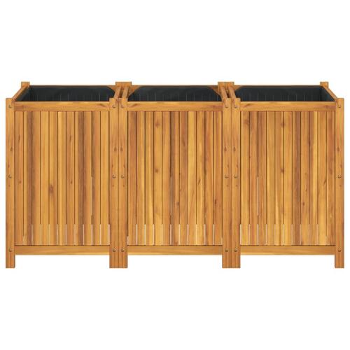 Plantekasse med for 150x50x75 cm massivt akacietræ