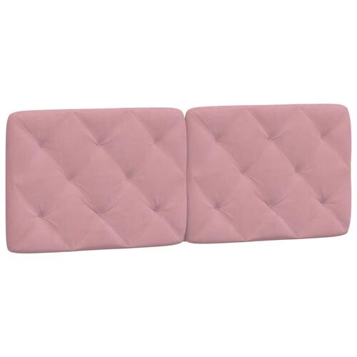 Sengeramme med sengegavl 120x200 cm fløjl pink