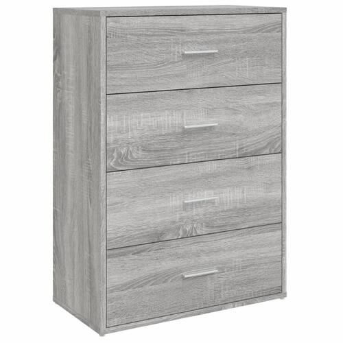 Skab 60x31x84 cm konstrueret træ grå sonoma-eg