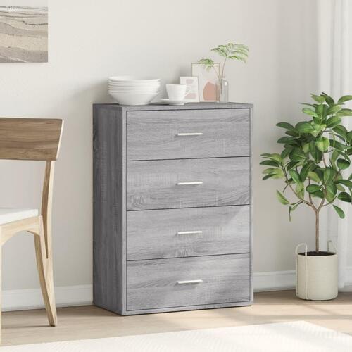 Skab 60x31x84 cm konstrueret træ grå sonoma-eg