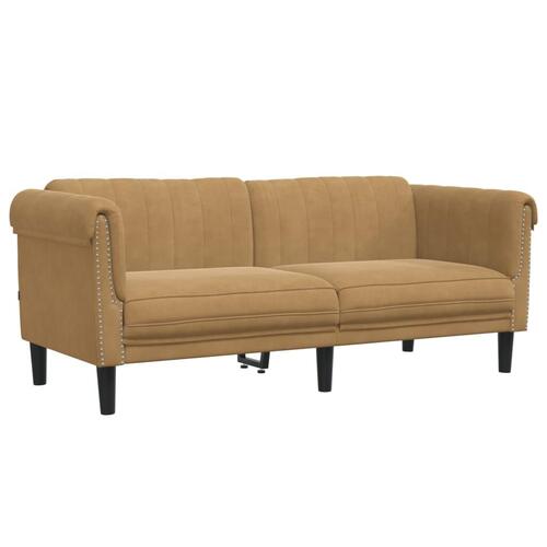 2-personers sofa imiteret ruskind brun