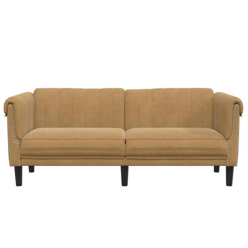 2-personers sofa imiteret ruskind brun
