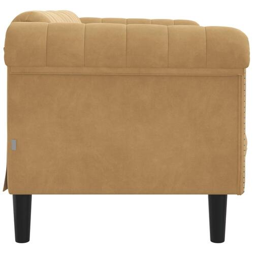 2-personers sofa imiteret ruskind brun
