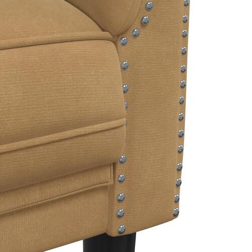 2-personers sofa imiteret ruskind brun