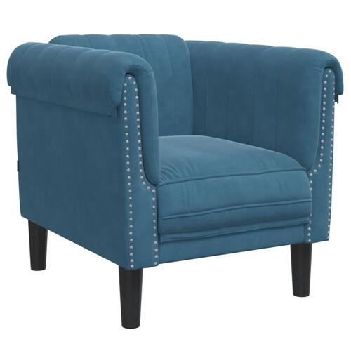 3 personers sofa velour blå