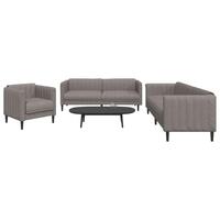 3 personers sofa stof gråbrun