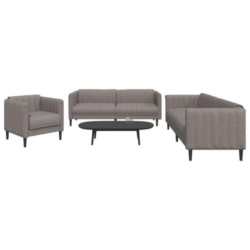 3 personers sofa stof gråbrun