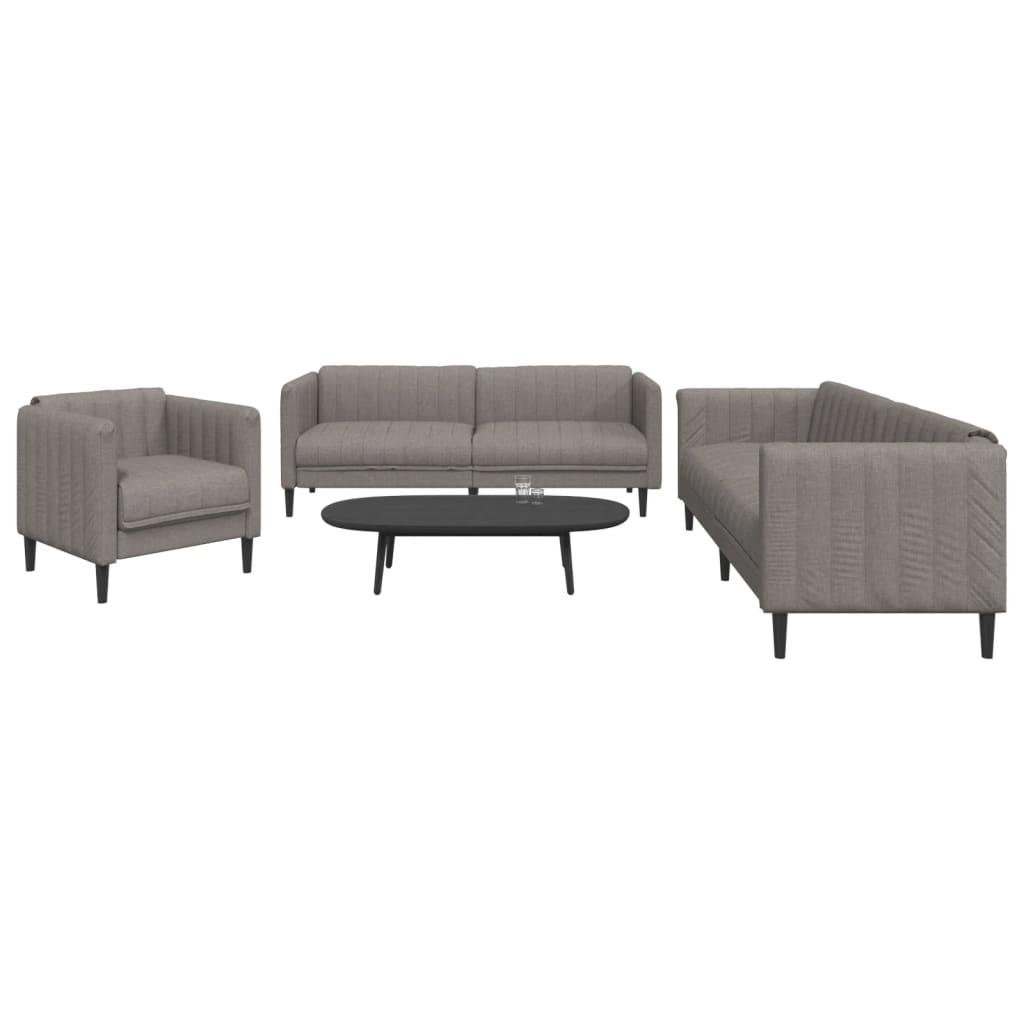 3 personers sofa stof gråbrun