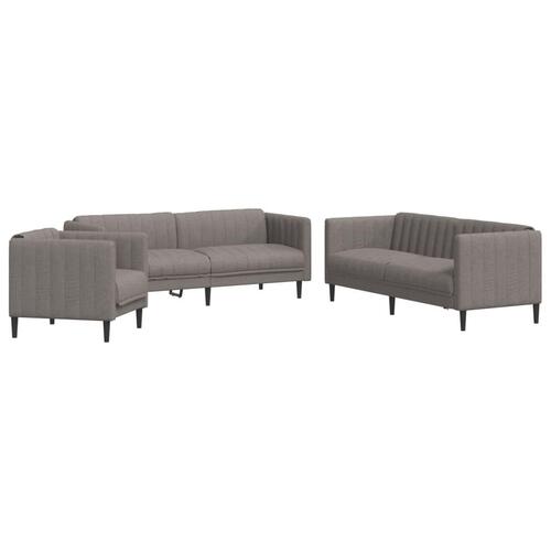 3 personers sofa stof gråbrun