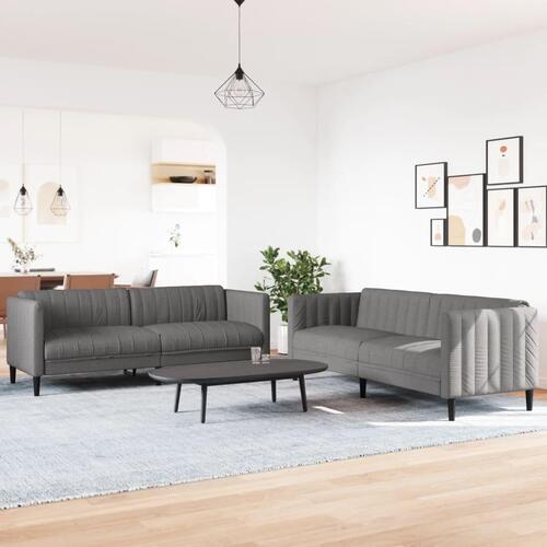 2 personers sofa stof gråbrun