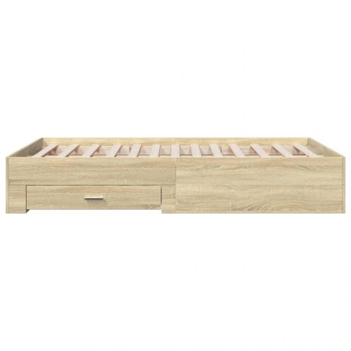 Sengeramme med 4 skuffer 135 x 190 cm - sonoma-eg