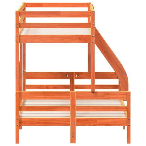 Køjeseng 80x200/120x200 cm massivt fyrretræ gyldenbrun