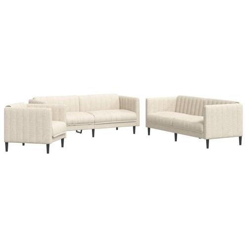 3 personers sofa stof cremefarvet