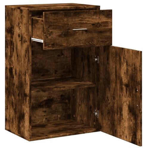 Opbevaringsskab 56,5x39x90 cm konstrueret træ røget egetræ