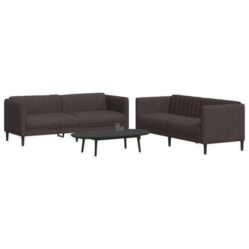 2 personers sofa stof mørkebrun